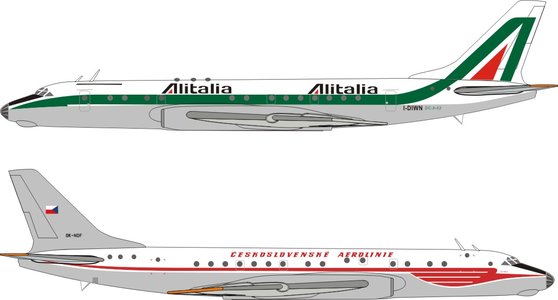 Alitalia (CSA - Ceskoslovenske Aerolinie) Tupolev Tu-104A (Retro Models 1:400)
