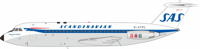 SAS Scandinavian Airlines BAC 111-301AG One-Eleven (Inflight200 1:200)