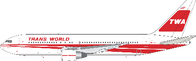 TWA Trans World Airlines Boeing 767-200ER (V1:400 1:400)