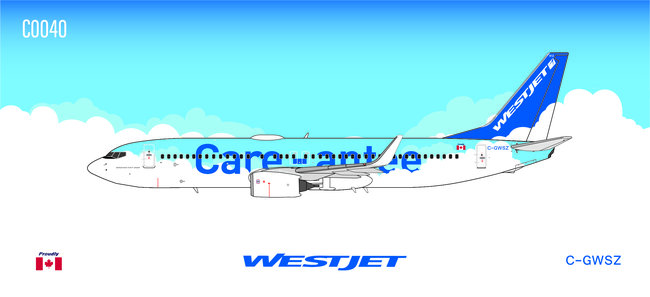 WestJet Boeing 737-800 (Panda Models 1:400)