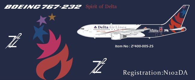 Delta Air Lines Boeing 767-200 (Panda Models 1:400)