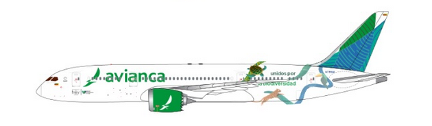 Avianca Colombia  Boeing 787-8 (Aether Model 1:500)