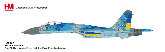 Ukrainian Air Force Su-27 Flanker B (Hobby Master 1:72)