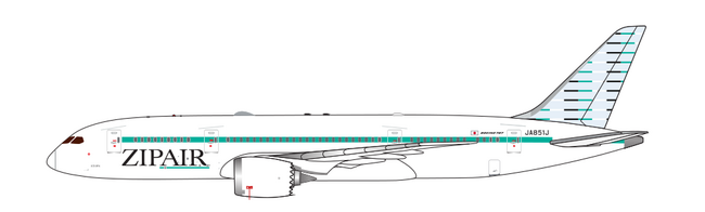 ZIPAIR Boeing 787-8 (Aether Model 1:500)
