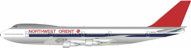 Northwest Orient Airlines Boeing 747-151 (B Models 1:200)