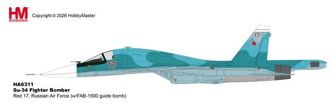Russian Air Force Sukhoi Su-34 Fighter Bomber (Hobby Master 1:72)