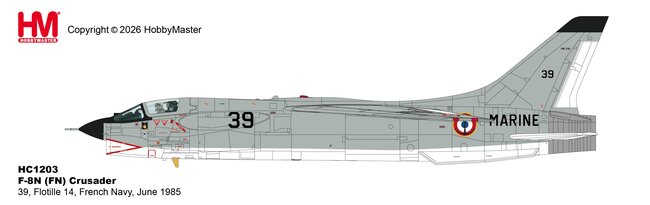 French Navy F-8E (FN) Crusader (Hobby Master 1:72)