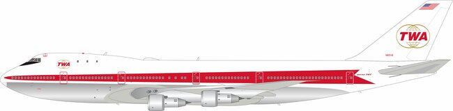 TWA Trans World Airlines Boeing 747-131 (Inflight200 1:200)