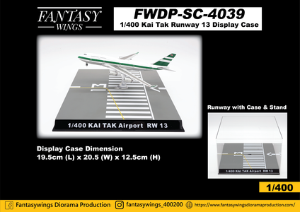 Hong Kong Kai Tak Airport RWY 13 - Display Case (Fantasy Wings 1:400)
