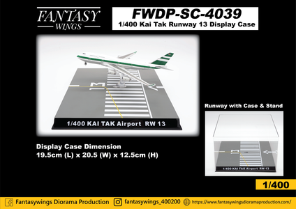 Hong Kong Kai Tak Airport RWY 13 Display Case (Fantasy Wings 1:400)