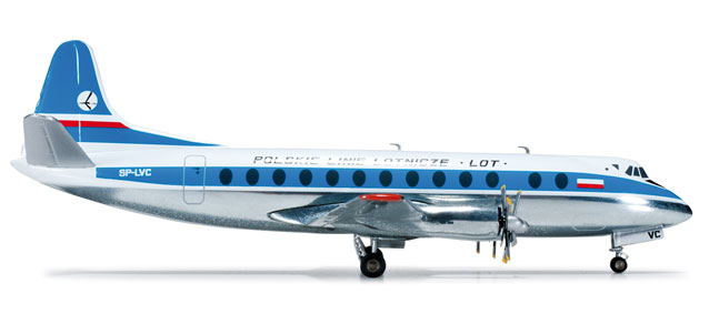 Herpa 1/500 Vickers Viscount LOT Polish Airlines – Avion De Collection