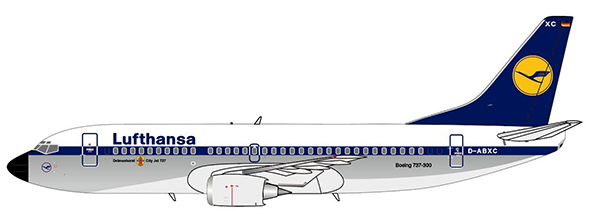 Lufthansa Boeing 737-300 (JC Wings 1:400)