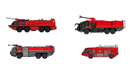  Airport Fire Truck Set (Fantasy Wings 1:400)