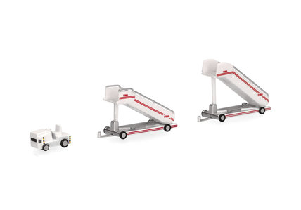 TWA Historic Stairs (2 st.) + tractor (1 st.) (Herpa Wings 1:200)