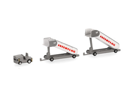 Interflug Historic Stairs (2 st.) + tractor (1 st.) (Herpa Wings 1:200)