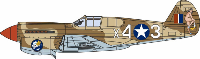 US Army Curtiss P40-F Warhawk X43 (Oxford Aviation 1:72)