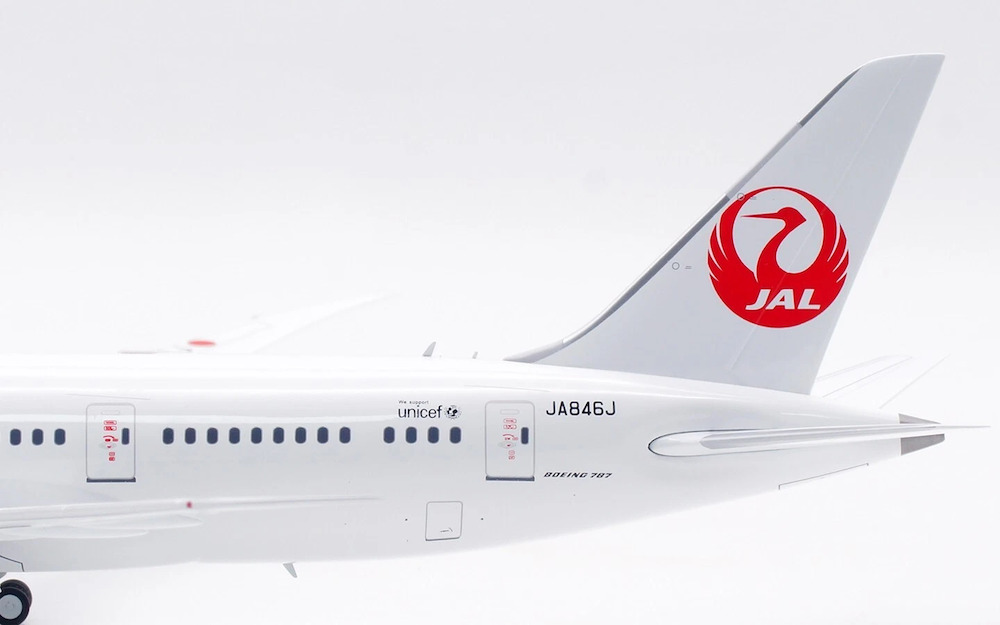 JAL Boeing 787-8 1:200モデルプレーン SQ Wings JAL Boeing 787-8 JA844J L2025 Scale 1:200