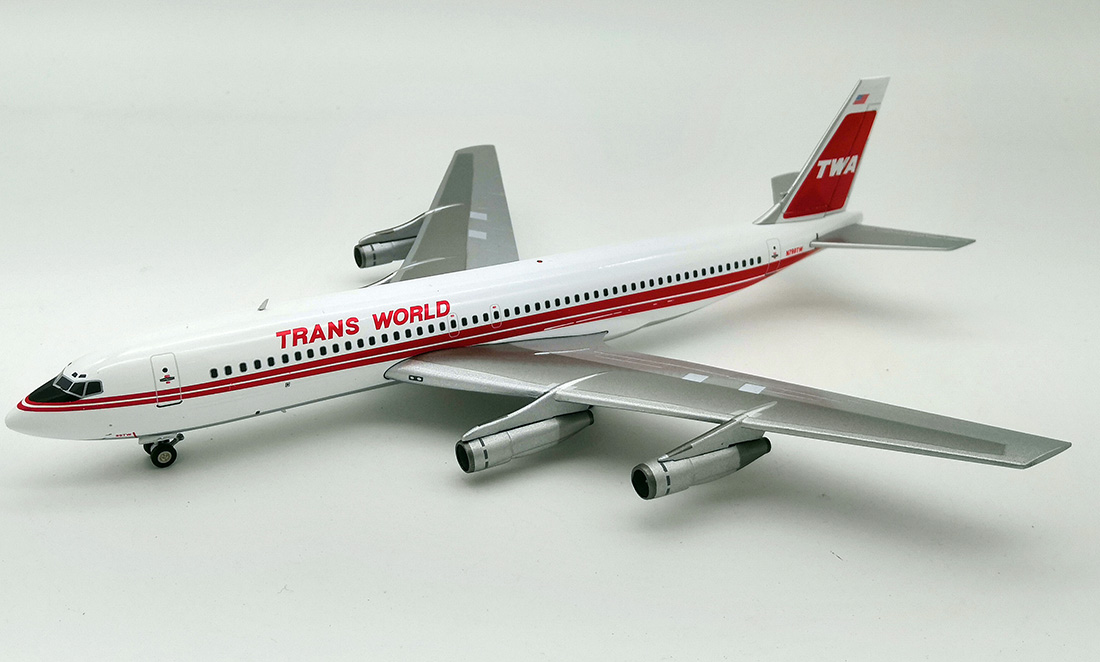 INFLIGHT 200 IF70711117 1/200 TWA BOEING 707-131B N799TW WITH STAND INFLIGHT 200 IF70711117 1/200 TWA BOEING 707-131B N799TW WITH STAND