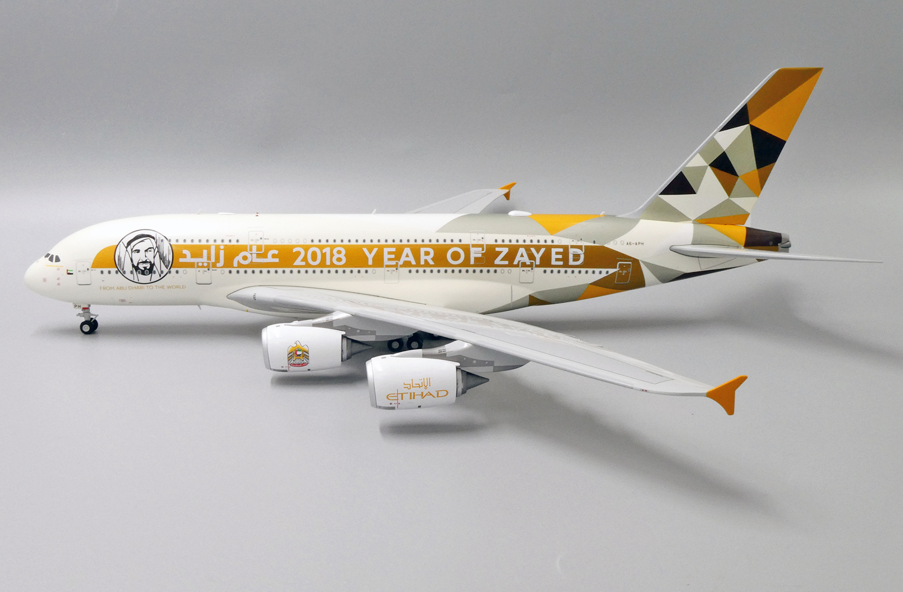 Jc Wings XX2034 1/200 Etihad Airways Airbus A380 año de lanzar A6-APH con Soporte 