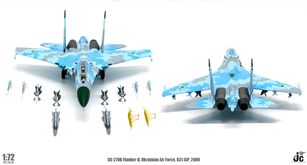 JC Wings 1/72 Su-27ub Flanker-b Ukrainian Air Force 831 IAP 2000 JCW72SU27009 for sale online 