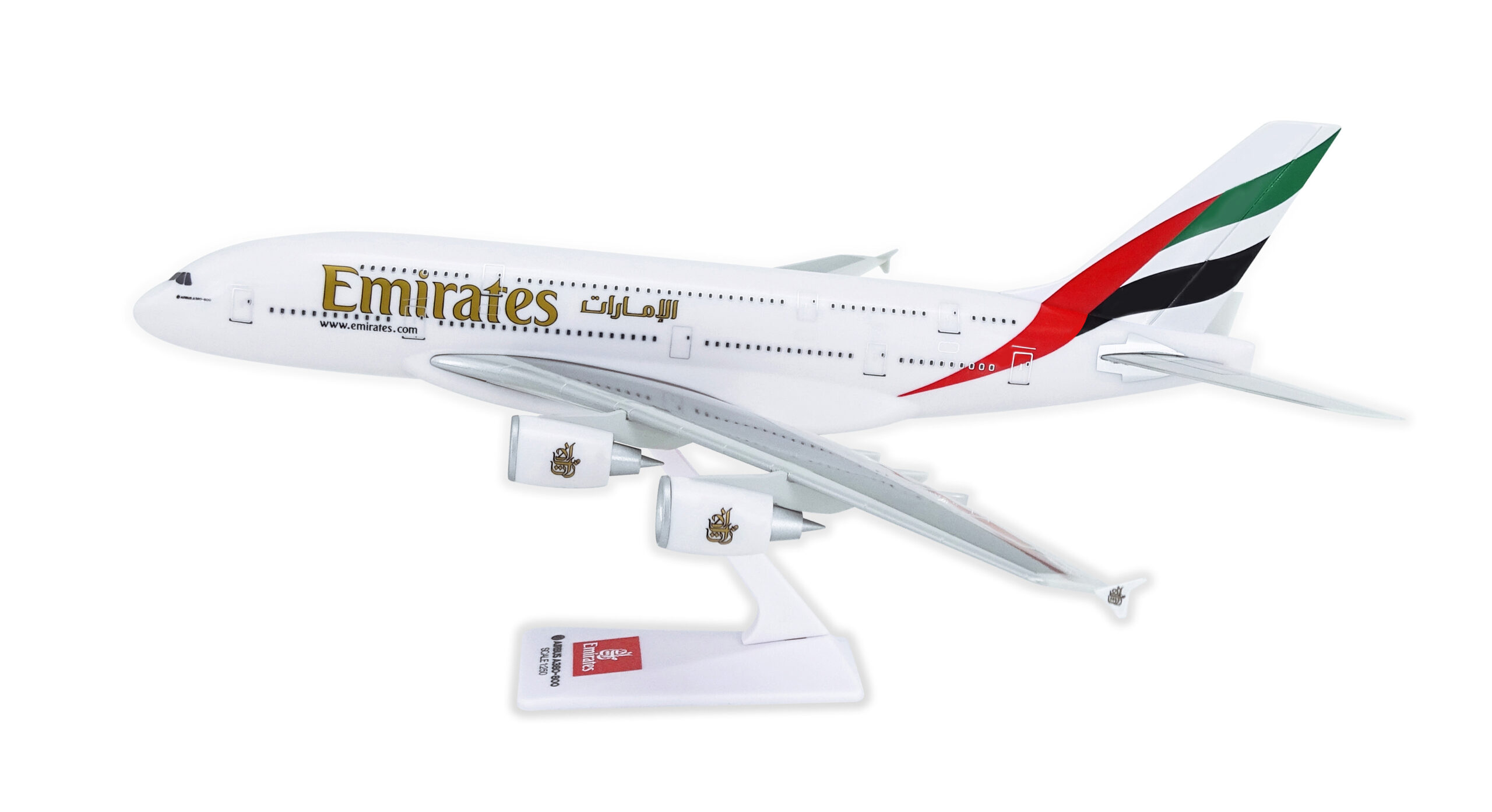 EMIRATES Airbus A380 Plastic Aircraft Model 1:250 Scale Premier Planes NEW 