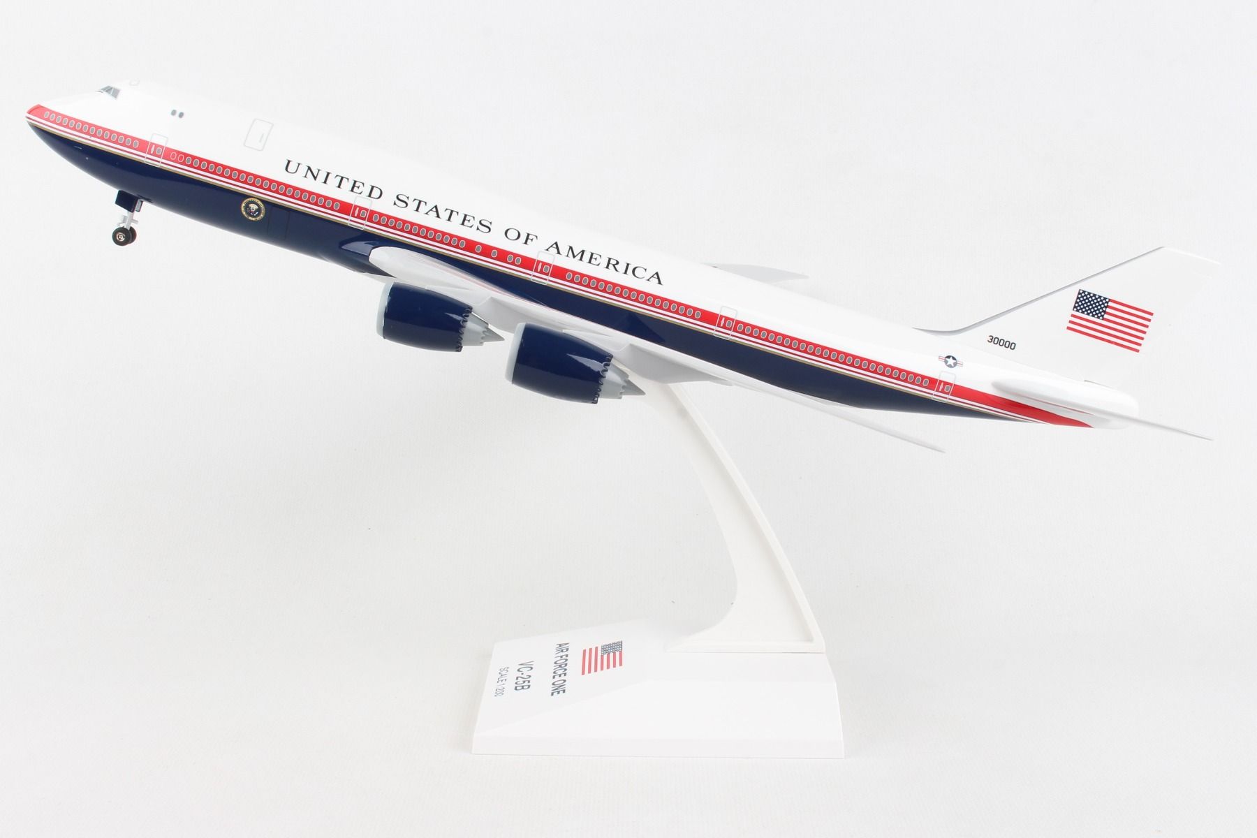 Gemini Jets Us Air Force One B747-8i 30000 VC-25B New Red White and Blue Livery 1/400 Scale GJAFO1913