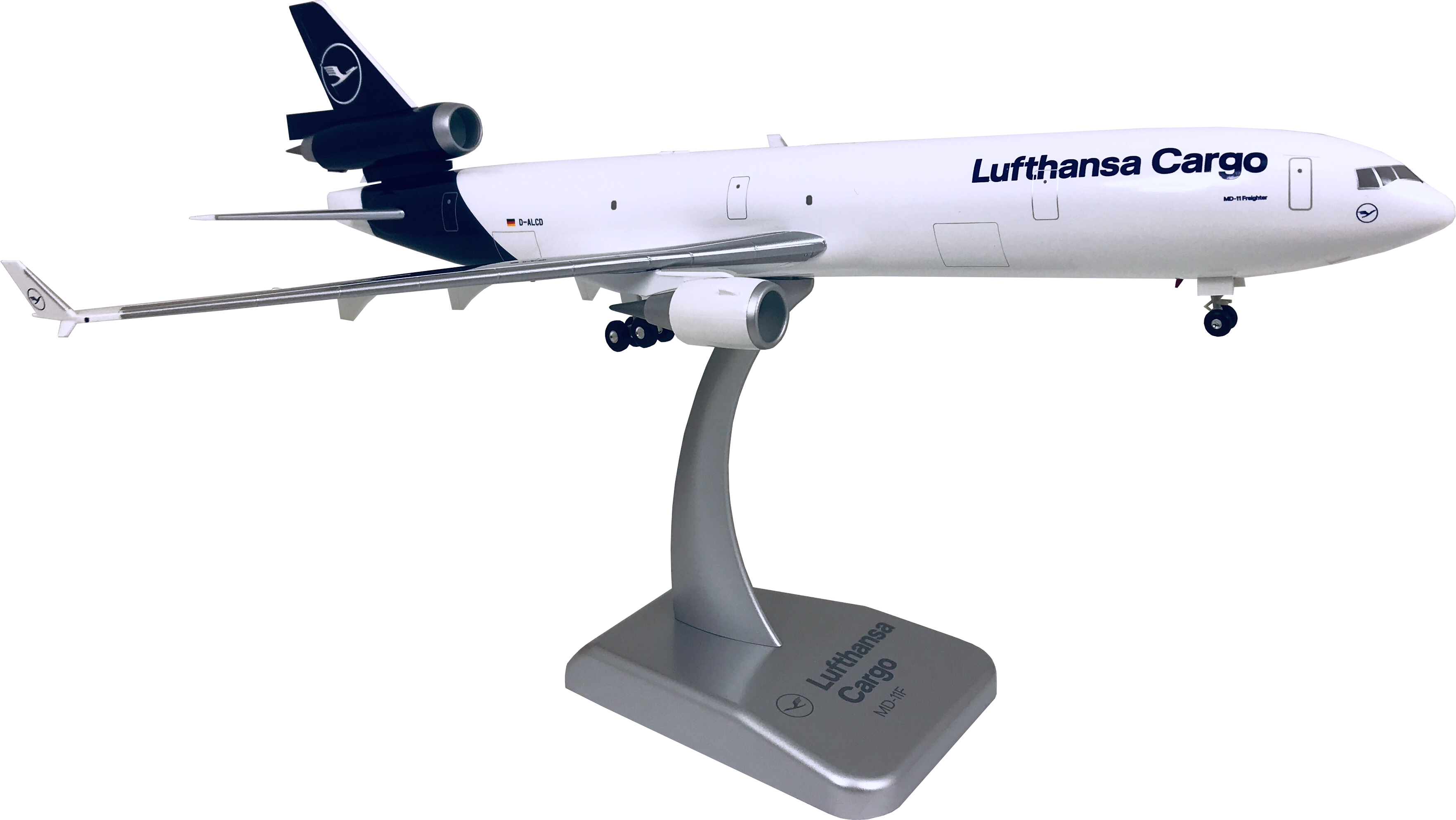 30CM 1:200 Lufthansa Cargo MD-11Commerce Airplane ABS Plastic Airfreighter Model 