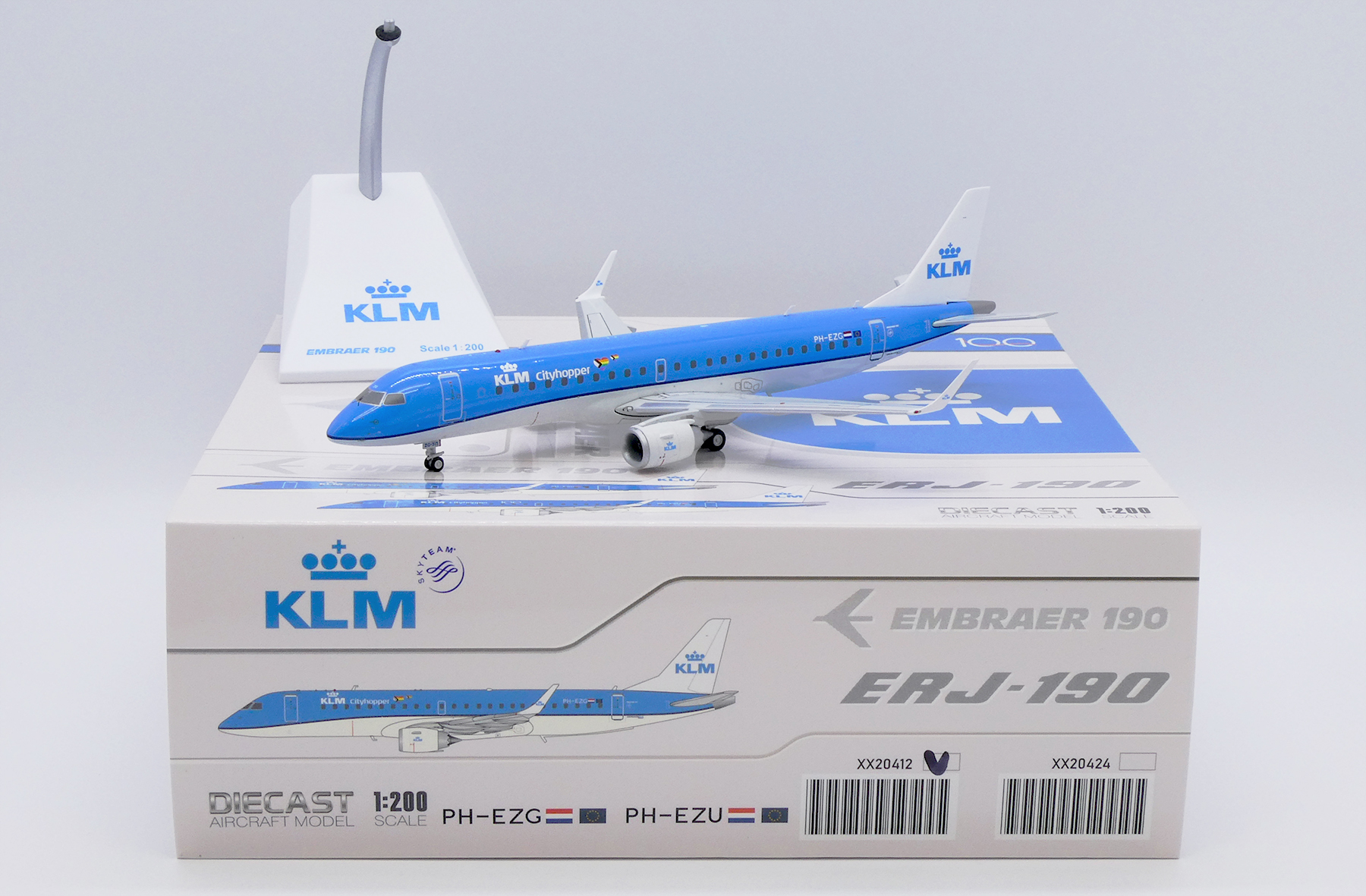 Jcwings KLMRoyal Dutch Airlines ERJ 190 PH EZX 1/200 | eBay
