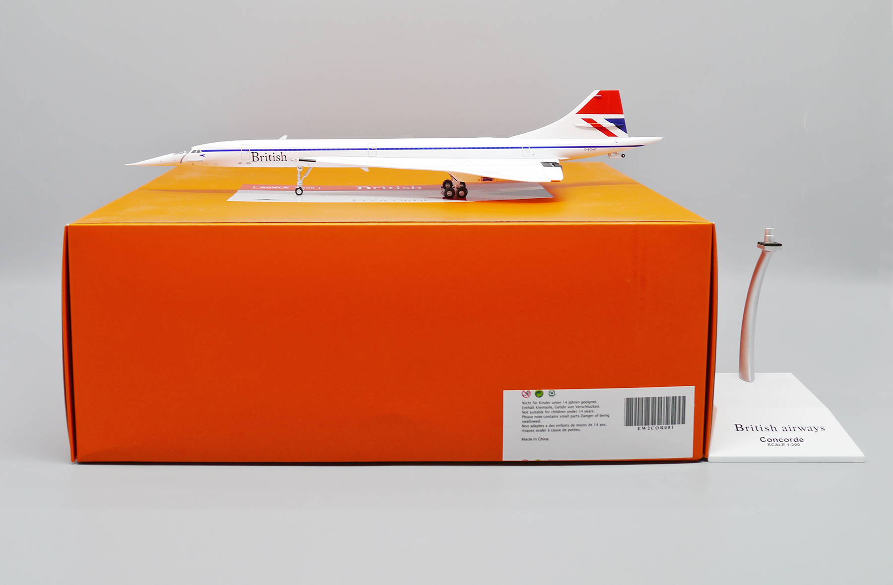 OPO 10 – Maquette Concorde Aérospatiale 1969 Échelle 1/200 (30 Cm) Silver Chrome – Collection Silver Classics, Reproduction Fidèle Supersonique