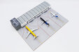  Airport Cargo Terminal Display Case with Apron and 3 Aircraft Models (JC Wings 1:400)